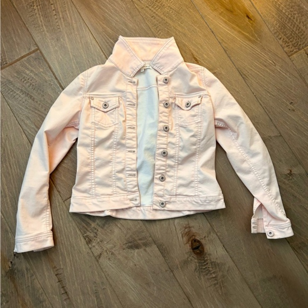Soft Pink Stretch Demin Jacket